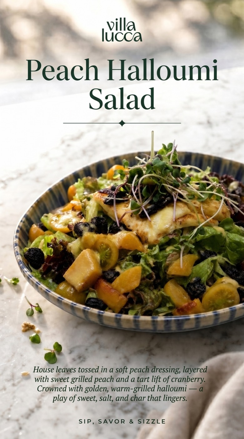 Peach Halloumi Salad