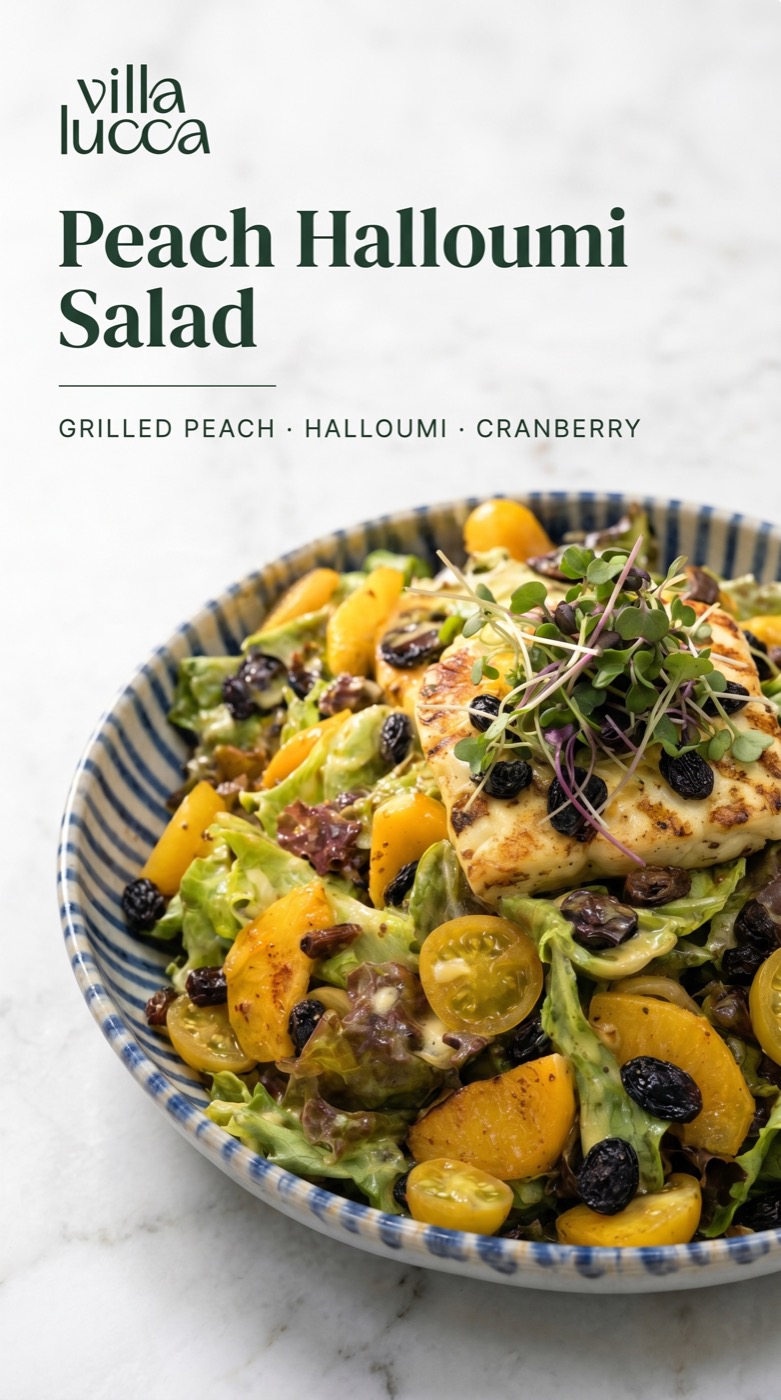 Peach halloumi, studio