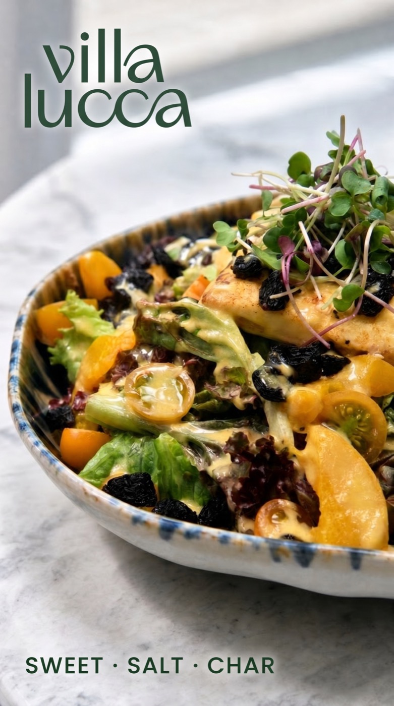 Peach halloumi, detail