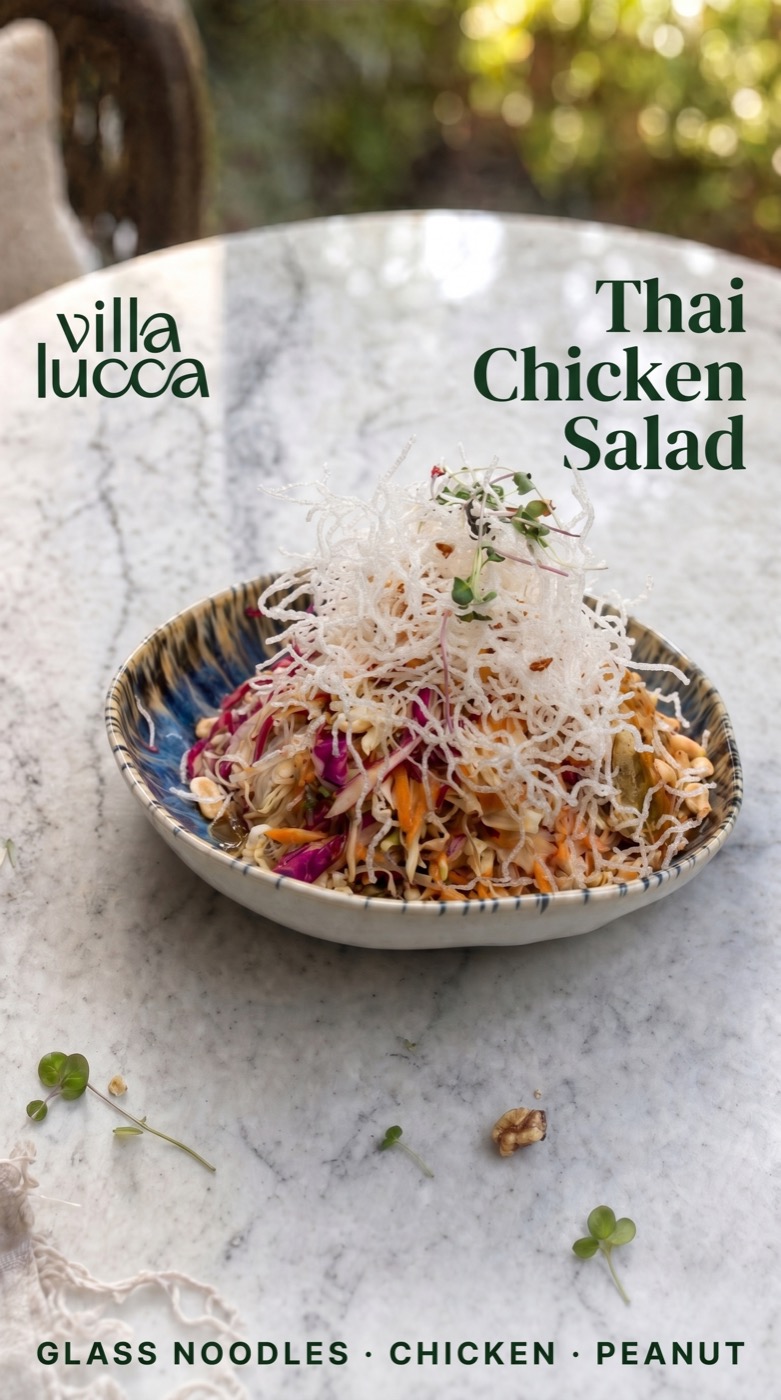 Thai chicken, overhead
